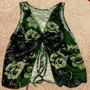 cute green summery tank/crop top